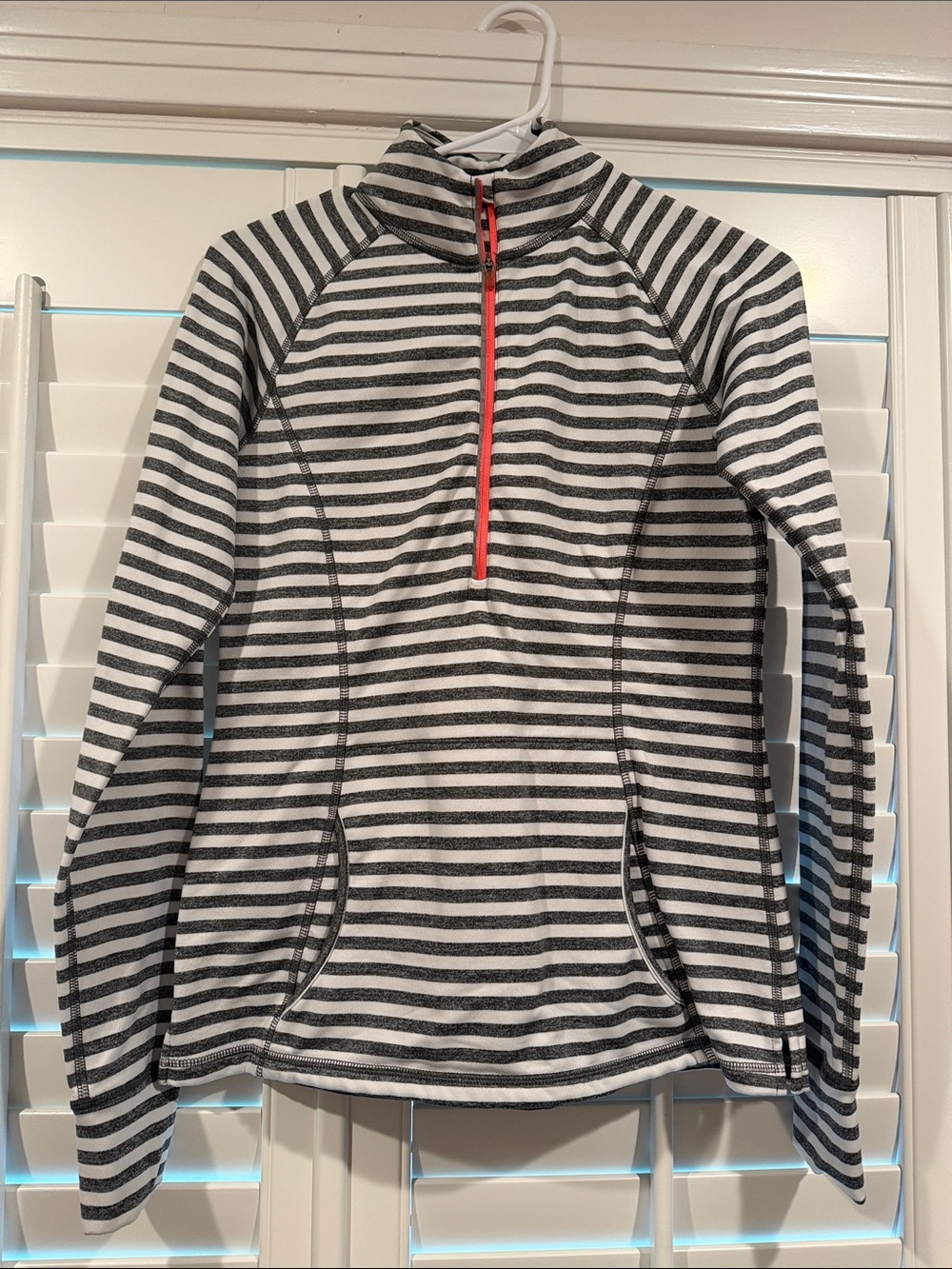 Striped Black & White Quarter-Zip